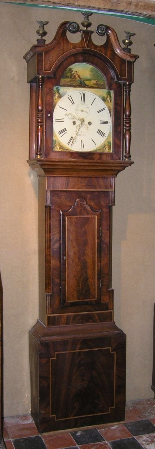 19th Cent Mahogany 8 Day Longcase Clock